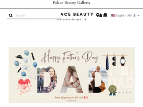 shoppalacebeauty.com homepage screenshot