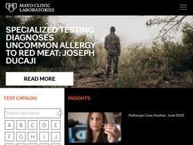 'mayocliniclabs.com' screenshot