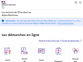 'alpes-maritimes.gouv.fr' screenshot