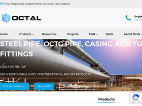 'octalsteel.com' screenshot