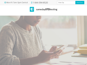 'samedaystdtesting.com' screenshot