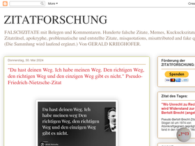 'falschzitate.blogspot.com' screenshot