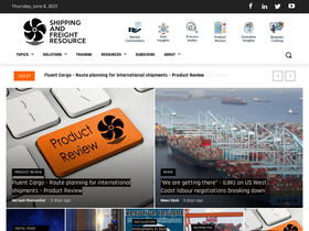 'shippingandfreightresource.com' screenshot