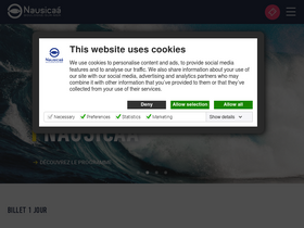 'nausicaa.fr' screenshot