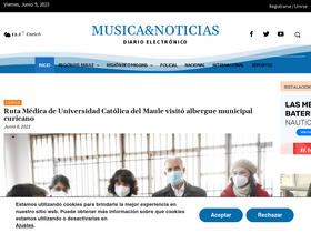'musicaynoticias.cl' screenshot