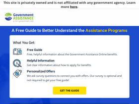 'governmentassistanceonline.com' screenshot