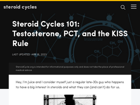 'steroidcycle.org' screenshot