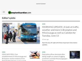 'bramptonguardian.com' screenshot