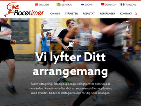 'racetimer.se' screenshot