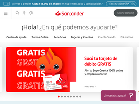 'santander.com.ar' screenshot