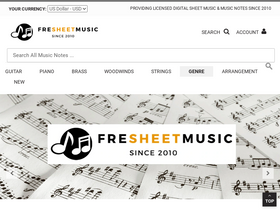 'fresheetmusic.com' screenshot