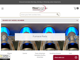 'hvacpartsshop.com' screenshot