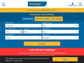 'shearings.com' screenshot