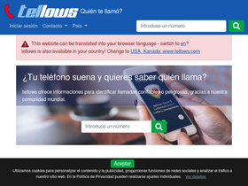 'tellows.mx' screenshot