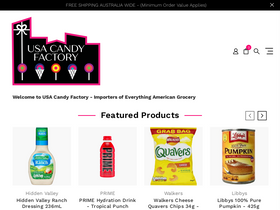 'usacandyfactory.com.au' screenshot