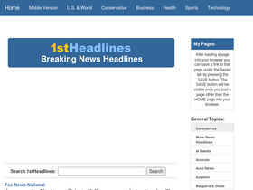 '1stheadlines.com' screenshot