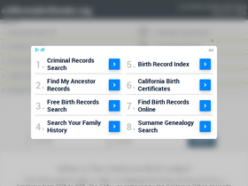 'californiabirthindex.org' screenshot