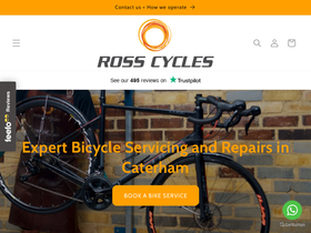 Ross Cycles Caterham homepage screenshot