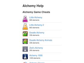 Little Alchemy Cheats - 580 Elements