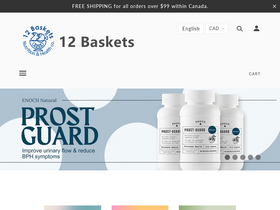 12baskets.com homepage screenshot