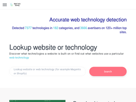 'webtechsurvey.com' screenshot