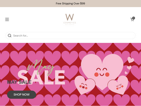 'wcosmetics.com.au' screenshot