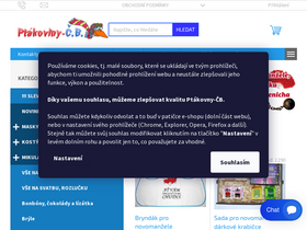 'ptakoviny-cb.cz' screenshot