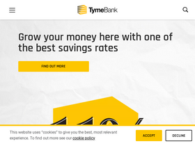 'tymebank.co.za' screenshot