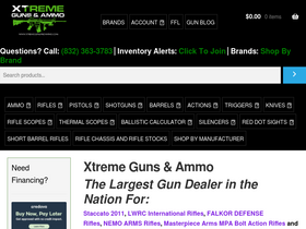 'xtremegunsandammo.com' screenshot