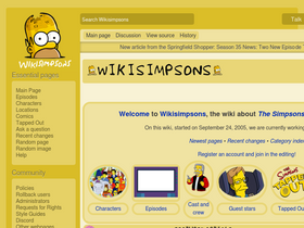 'simpsonswiki.com' screenshot