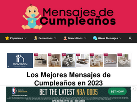 'mensajesdecumpleanosweb.com' screenshot