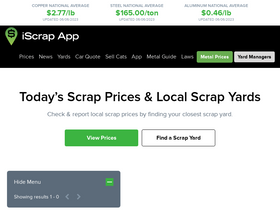 'iscrapapp.com' screenshot