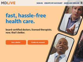 'mdlive.com' screenshot
