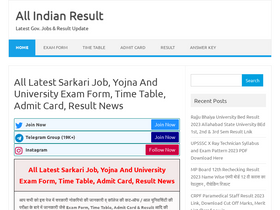 'allindianresult.in' screenshot