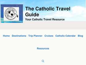 'thecatholictravelguide.com' screenshot