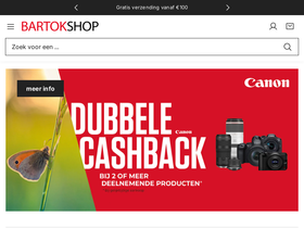 Bartokshop homepage screenshot