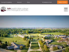 'faith.edu' screenshot
