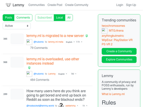 'lemmy.ml' screenshot