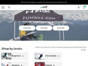 zumwax.com homepage screenshot