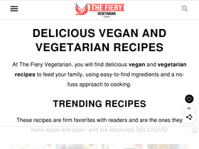 'thefieryvegetarian.com' screenshot