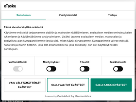 'etasku.fi' screenshot