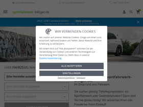 'sportfahrwerk-billiger.de' screenshot