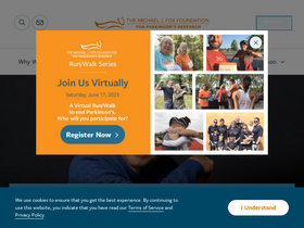 'michaeljfox.org' screenshot