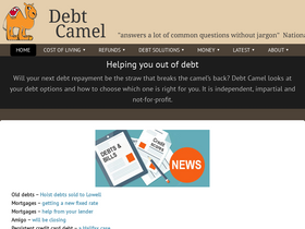 'debtcamel.co.uk' screenshot