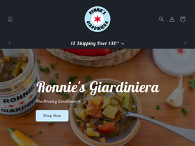 ronniesgiardiniera.com homepage screenshot