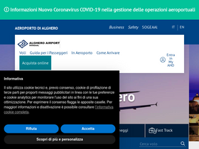 'aeroportodialghero.it' screenshot
