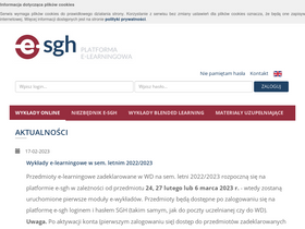'e-sgh.pl' screenshot