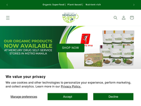 nehemiahsuperfoodplus.com homepage screenshot