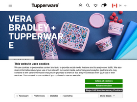 'tupperware.ca' screenshot