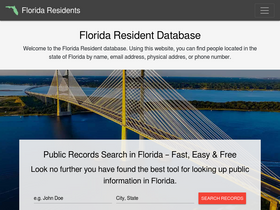 'floridaresidentsdirectory.com' screenshot